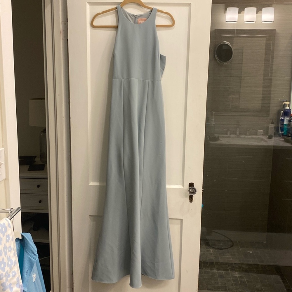 Show me your mumu bridesmaid dress high neck in silver sage S